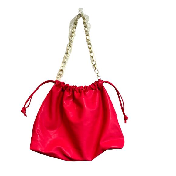 Jules Kae Large Brea Shoulder Bag Vegan Leather Hot Pink NWT and Dustbag - Picture 2 of 8